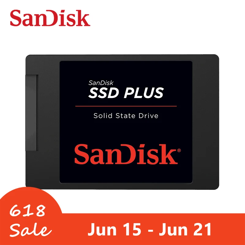 Оригинальный Внутренний твердотельный накопитель Sandisk SSD 120 ГБ 240 480 SATA III Plus HDD для