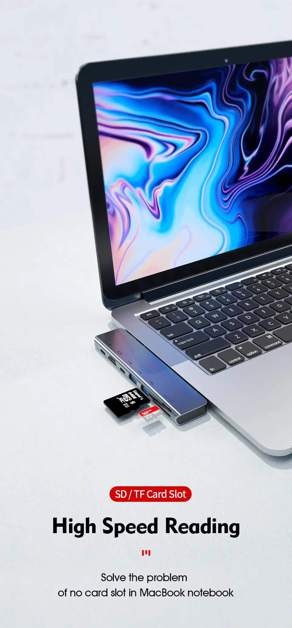 LINGCHEN USB 3,0 type-C концентратор для PD Быстрая зарядка USB 3,0 портов type-C SD и TF карта Solt HDMI адаптер 4K для MacBook Pro Xiaomi Air
