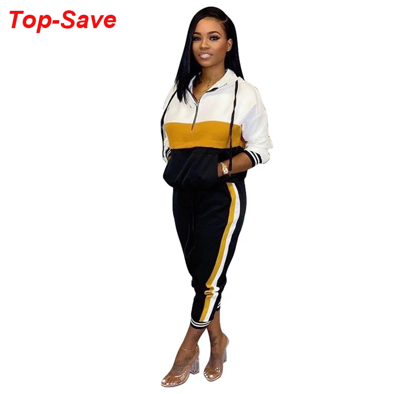 

Fashion Casual 2 Piece Set Women Tracksuit Cashmere Suit Sports Wear For Women Gym Sweater Streetwear Bandage Neon Matching Sets
