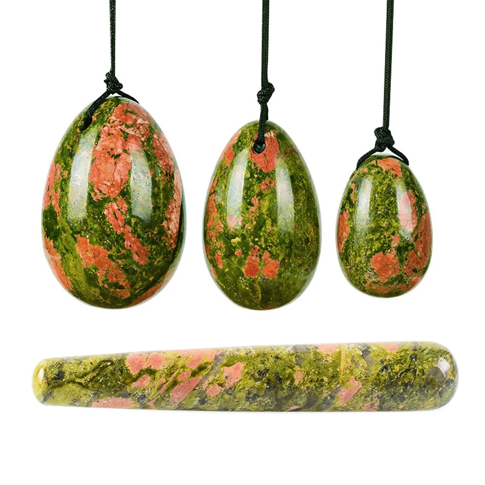 

Natural Unakite Yoni Egg Women Kegel Exerciser Vaginal Muscles Tightening Ball Natural Jade Eggs Dropshipping&Wholesale