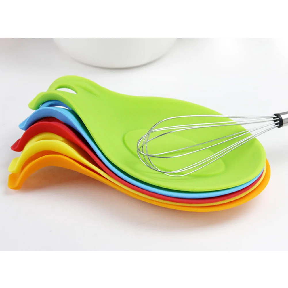AttractiveSilicone ложка изоляционный мат столовых выпить стакан подстаканник поднос Еда из пищевого силикона ложка площадку Цвет Перевозка груза падения