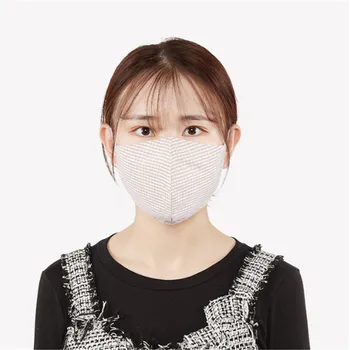 

Plaid Cotton Mouth Mask Anti Dust Pollution Washable PM2.5 Face Mask Reusable Windproof Effortless Breathable