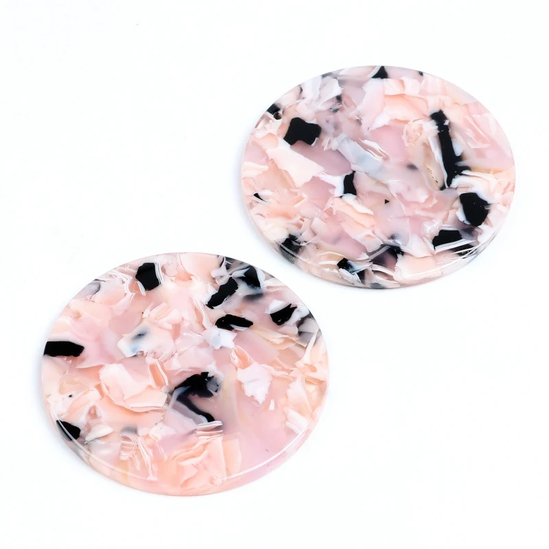 Tortoise Shell Beads,Acetate Acrylic Earring Charms,Circle Coin Shaped Pendants,Jewelry findings,Earrings Parts,One Hole,37MM A122-ACE233AP
