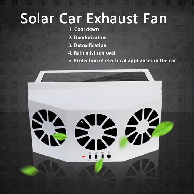 Best Solar Energy Vehicle Exhaust Fan Radiator Car Window Windshield Solar  Power Air Vent Cool Exhaust Dual Fan System Cooler - Fans u0026 Kits -  AliExpress