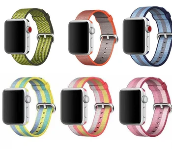 

Series 5/4/3/2/1 Woven Sport loop Strap for Apple Watch band Nylon bracelet 38mm 42mm 40mm 44mm ,belt For iwatch strap