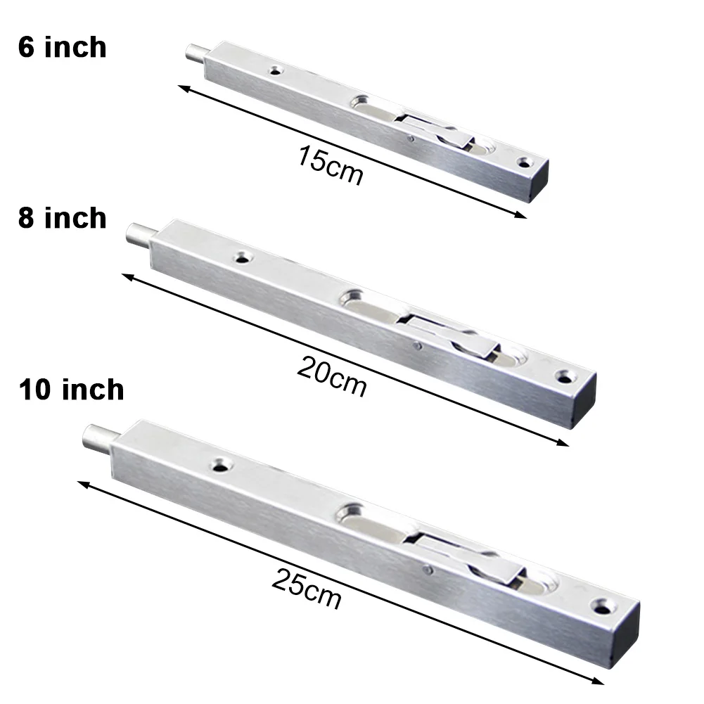 Рычаг действия, нержавеющая сталь, Скользящий замок, защитные ворота с винтами, Противоугонный дверной болт, матовый флеш-защелка, домашняя Скрытая безопасность