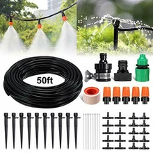 50FT Misting Cooling System Set Outdoor Irrigation Garden Water Mister Nozzles