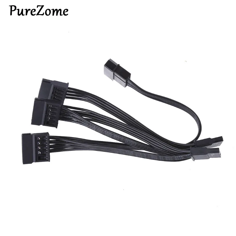 

ATX 4-Pin IDE Molex To 5 SATA Serial ATA Power Supply Adapter Cable 18AWG Wire