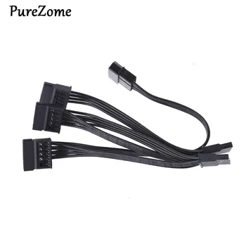 

ATX 4-Pin IDE Molex To 5 SATA Serial ATA Power Supply Adapter Cable 18AWG Wire