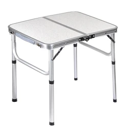 Table de pique nique pliante en aluminium, Table de Camping Portable et légère, Table à manger pliable pour l'intérieur et l'extérieur 