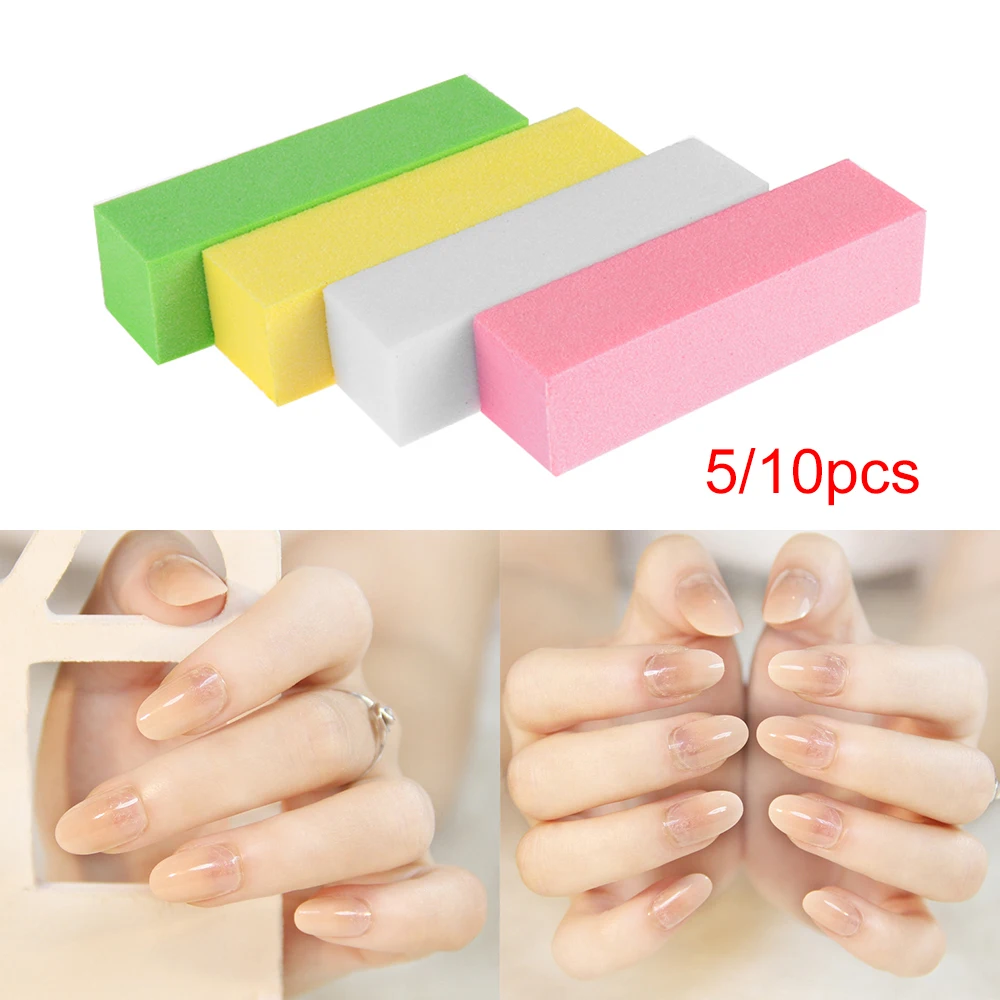 Hot Sale 5/10Pcs/Set Double Sided Buffer Buffing Sand Sanding Files Block Manicure Care Nail Art Tips Tools