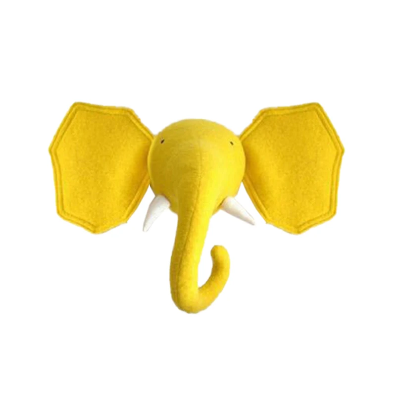 Детские игрушки 3D Животные Зебра слон жираф голова настенное крепление дети мягкие животные Детская комната настенные художественные подвесные игрушки - Цвет: 3