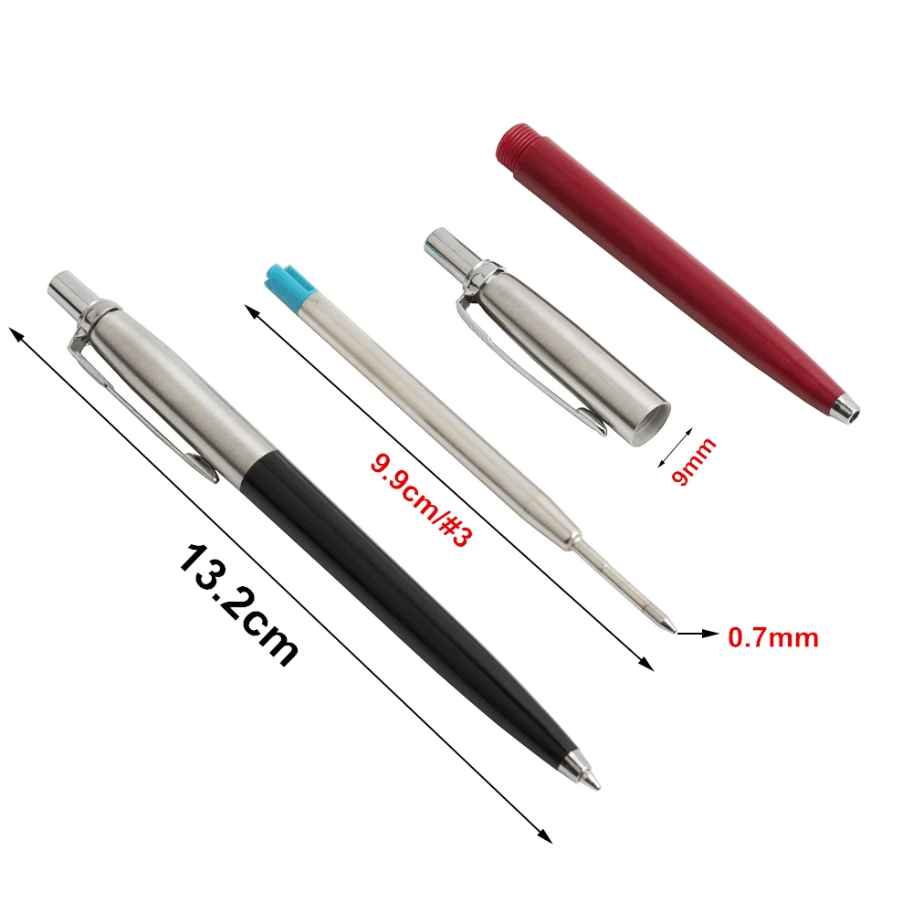 Metal stainless steel ballpoint pen office Rotating roller metal stationery L8P5 