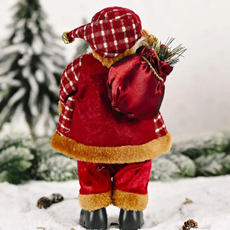 Lifelike Santa Claus Decorative Figure for Christmas