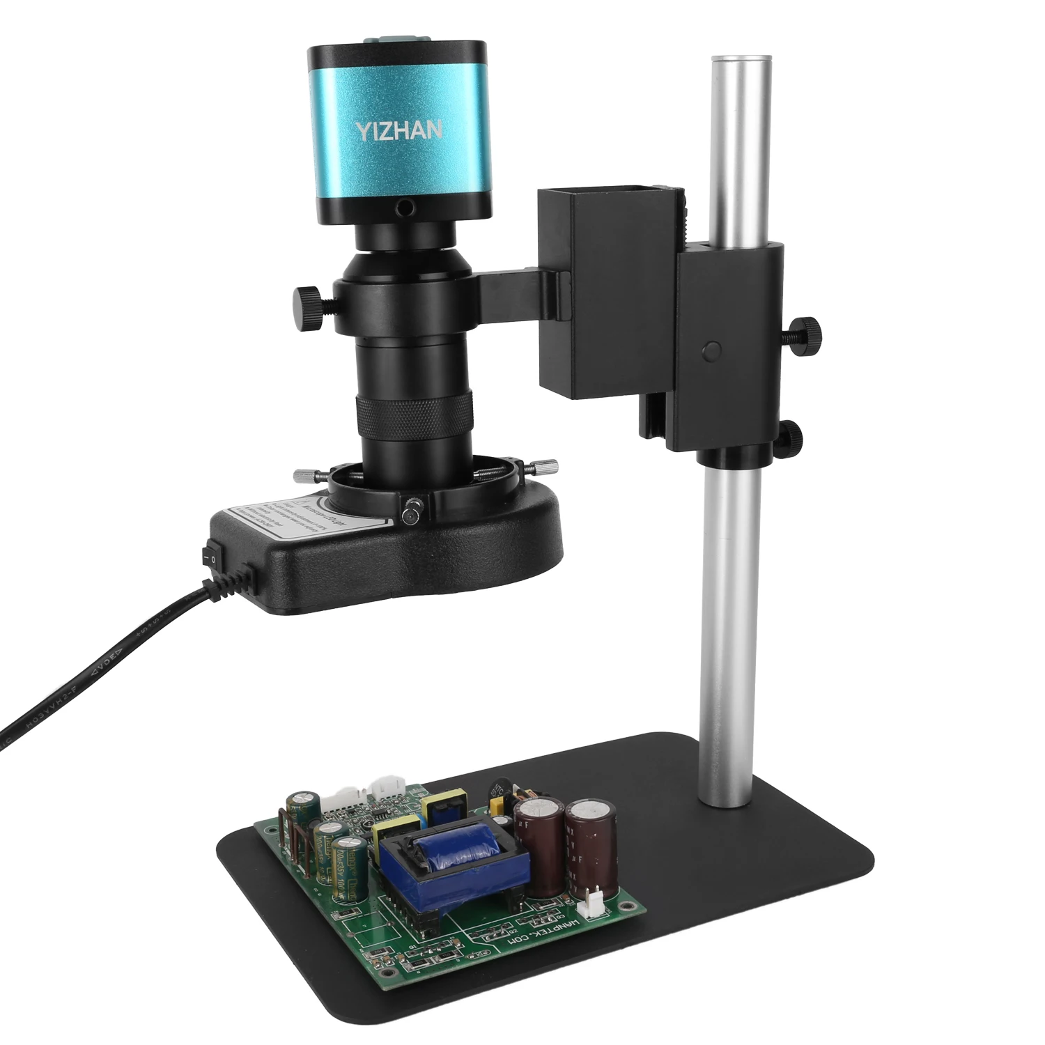 4K 48MP HDMI USB 60FPS Monocular Video Microscope Sets 38MP/16MP/13MP/8MP Digital Camera Lens 130X LED Light Repair Phone Solde digital microscope optical instruments handheld microscope mini microscope pocket microscope