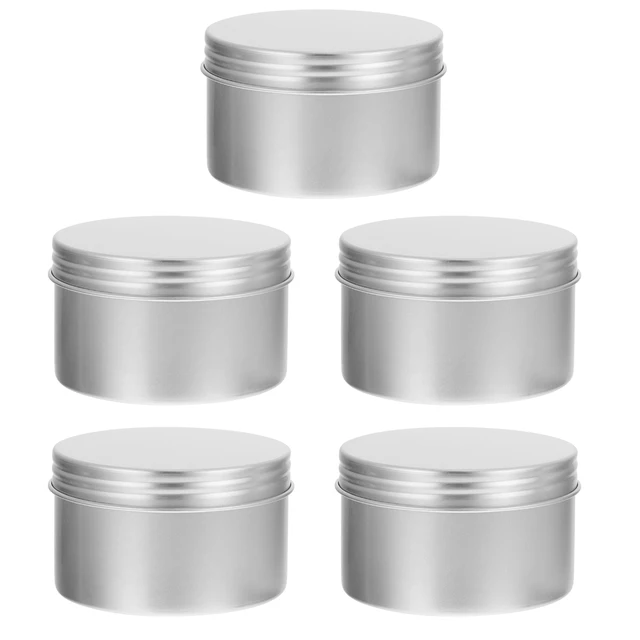 5pcs 180ml Metal Tins Cans Jar For Candles Making Candy Tea Sweets 1
