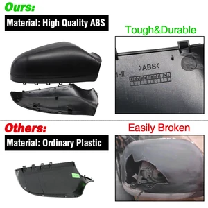 Image 2 - For Vauxhall Astra H MK5 2004 2009 Black Pair Left Right Side Door Wing Mirror Covers Rearview Case Shell Replacement Upgrade