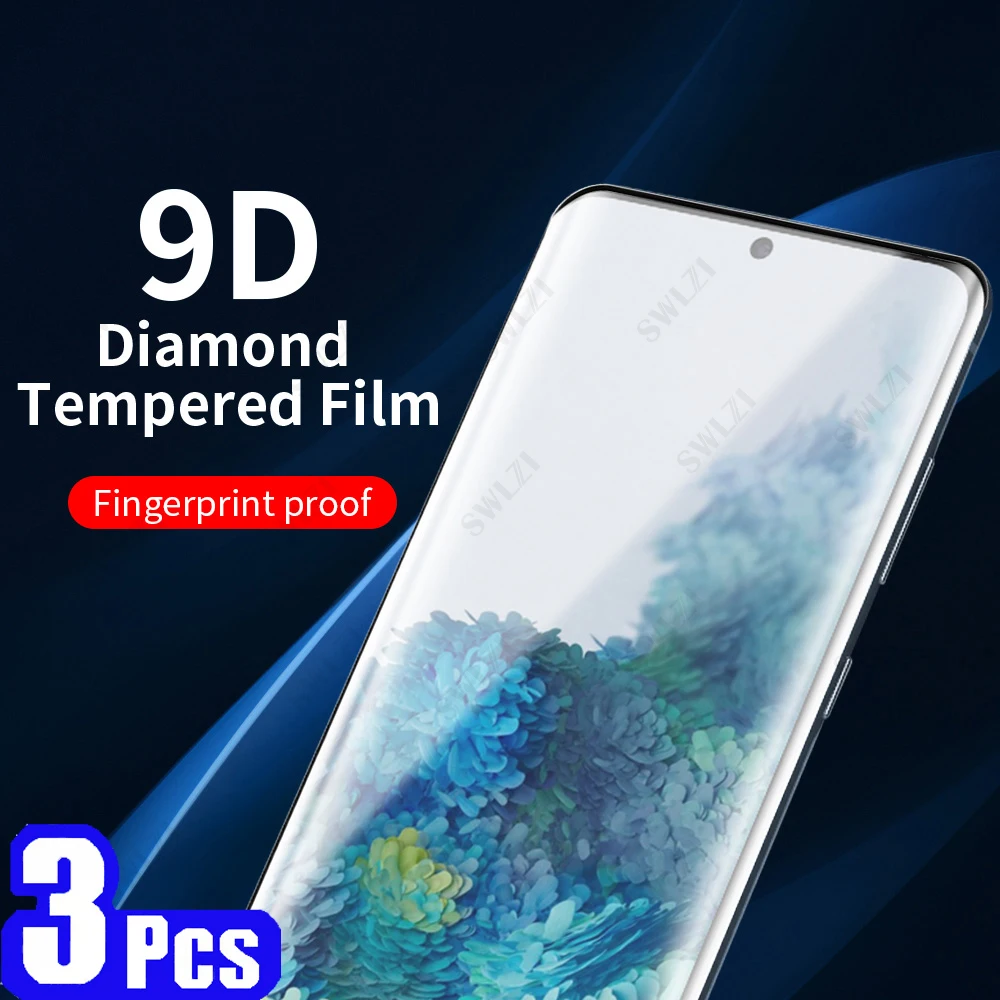 Закаленное стекло с полным покрытием клея для Samsung Galaxy S21 plus Ultra S20 FE S10 lite S9 S8 S7 edge