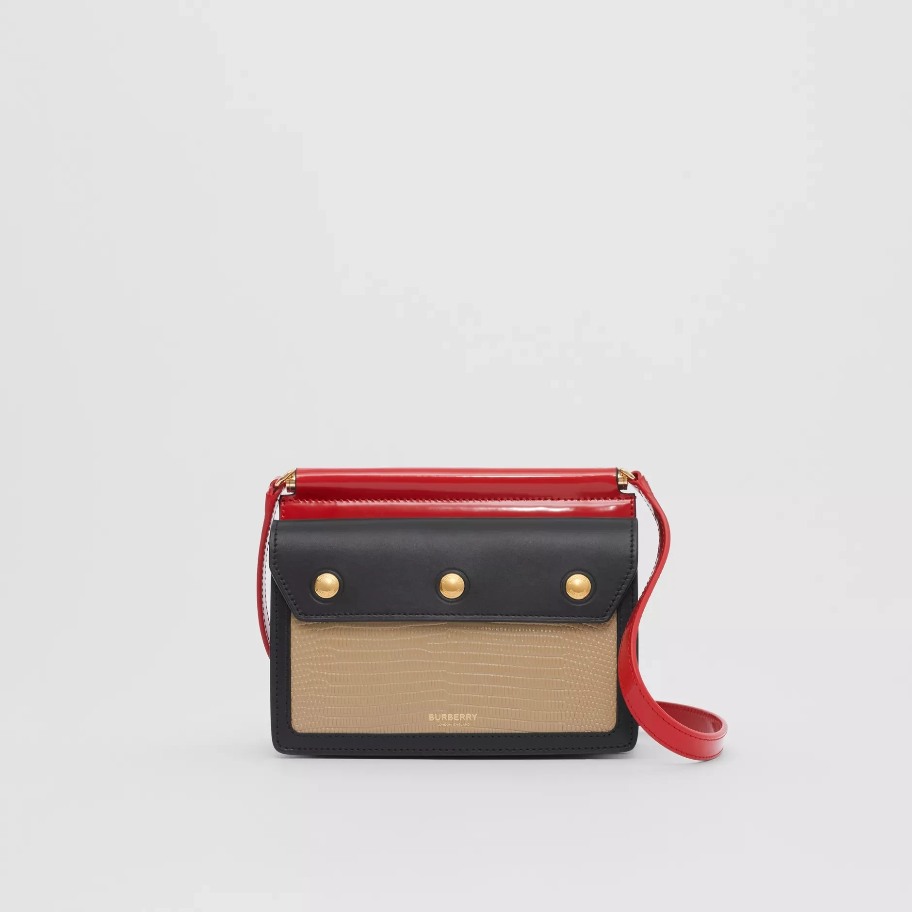 Кожаная мини-сумка с карманами Burberry 80219111, сумки-мессенджеры для женщин, женская сумка через плечо