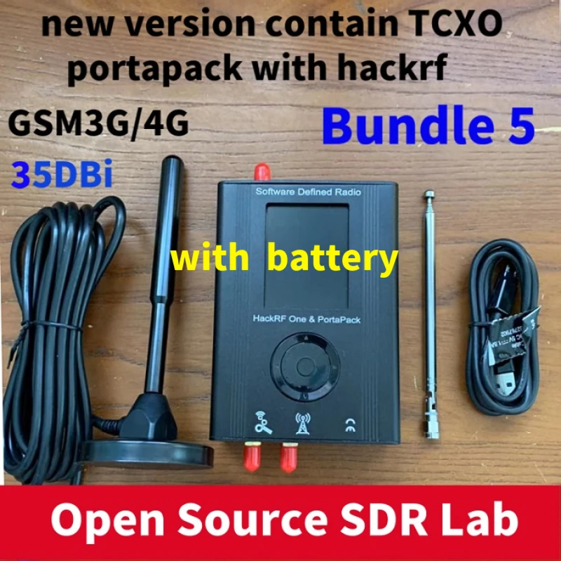 PORTAPACK с 2020 11 мигающей прошивкой Mayhem + HACKRF ONE от 1 МГц до 6 ГГц SDR 1000 ppm TXCO аккумулятор