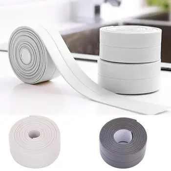 

2.2x320cm Sealing Strip Bathroom Shower Sink Bath Caulk Self Sticker Adhesive Kitchen PVC Wall White Tape Waterproof Bathroom