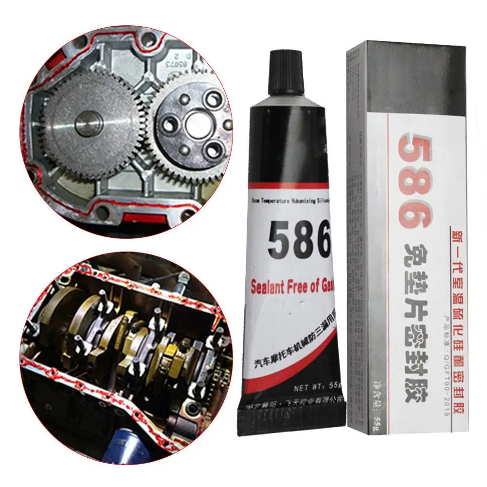 

High Quality 55g 586 Black Silicone Free-Gasket Waterproof Anti-leakage To Oil Resist High Temperature Sealant Repairing Glue
