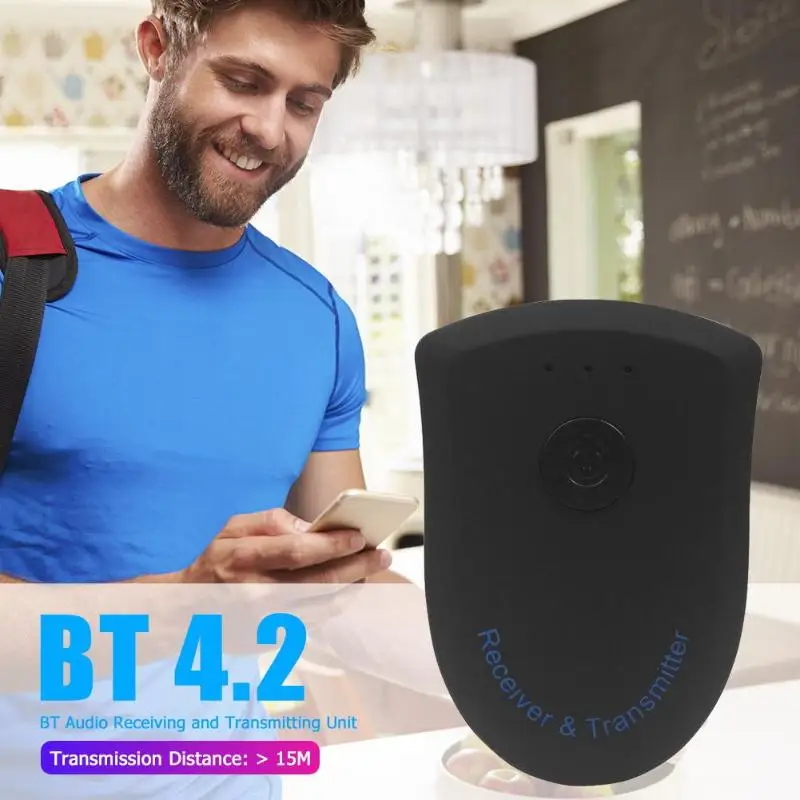 BT805 2 в 1 стерео Bluetooth 4,2 аудио приемник передатчик для телевизора MP3 PC 15 м расстояние передачи 3,5 мм Интерфейс до 95дб SNR