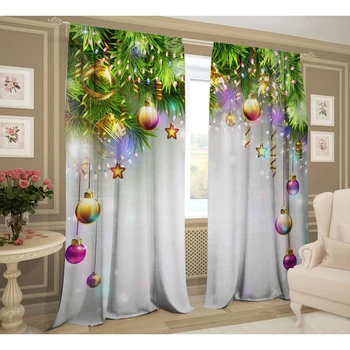 

Set of curtains Festive mood 147х267 +/- 3cm 2 pieces, gabardine, polyethylene 3783114