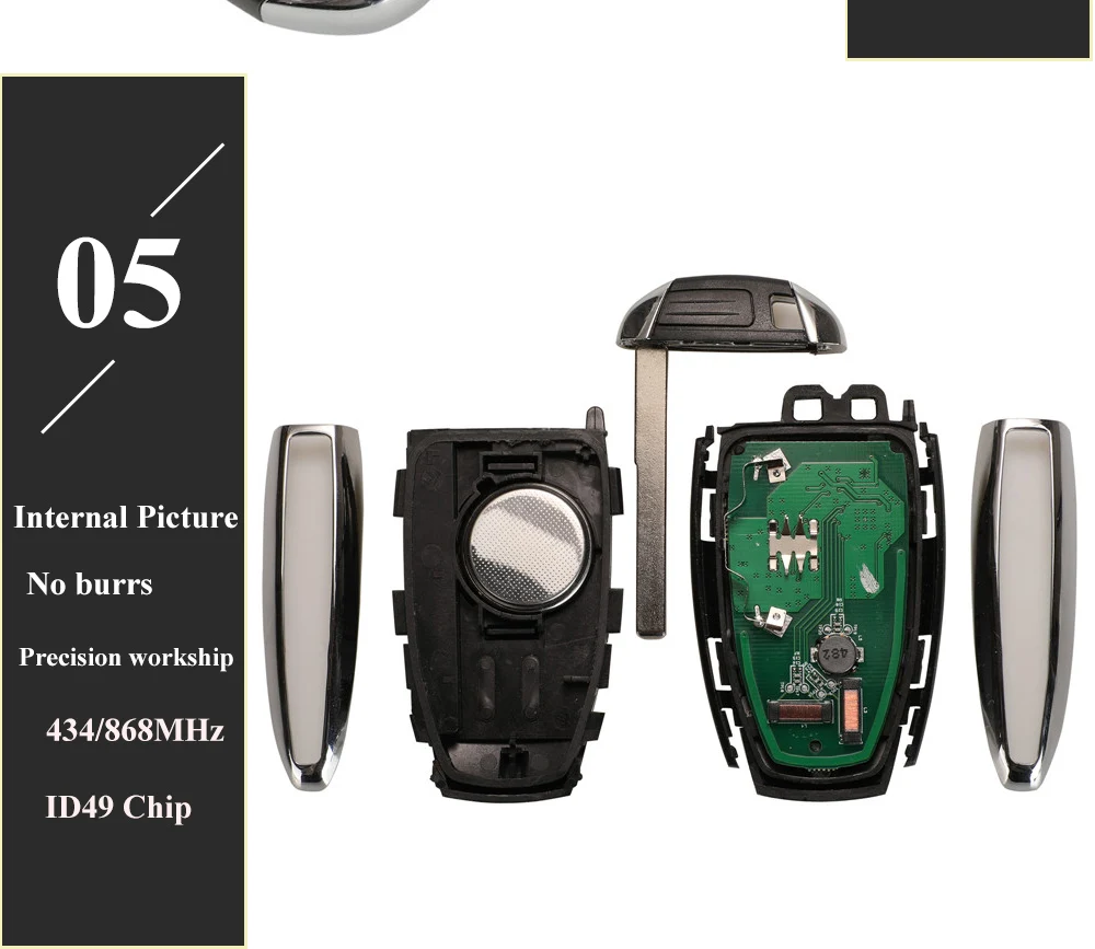 Keyforkess Keyless Go 434/868Mhz ID49 Car Key Remote For Lincoln MKC MKZ MKX NAVIGATOR 2017 2018 2019 2020 Smart Fob Control - H90b5a8a4526e4b549c53334c108bd720W