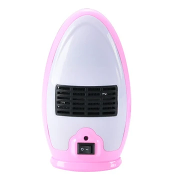 

-Pink Electric Heater Mini Fan Heater Desktop Household Stove Radiator Heating Stove Radiator Warmer Machine for Personal Space