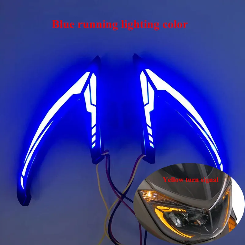 Модифицированная Передняя Светодиодная лампа для мотоцикла с сигналом поворота, светильник для дорожного движения, светодиодная лента для yamaha nmax155 nmax125