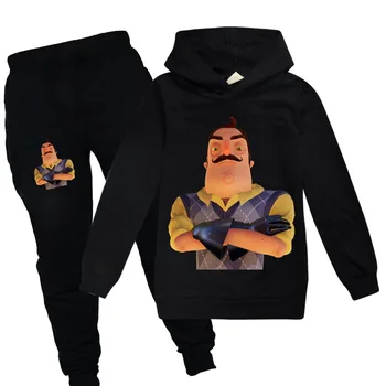 

hello neighbor Hoodies Kids Sweatshirts Fashion Kids Hooded T Shirt Baby Toddler Girls Kids Clothes Boys Casual Tees Sportswear