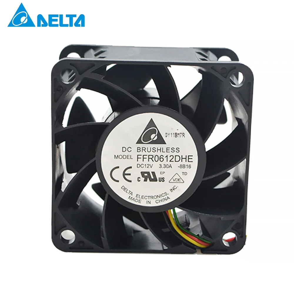 Высокоскоростной осевой вентилятор для Delta 6038 FFR0612DHE DC 12V 3.30A мощный поток