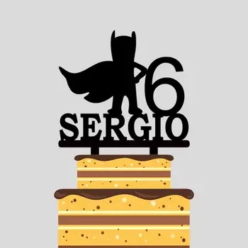 

Personalized Kids Birthday Cake Topper Customized Name Age Superman Cake Topper For Kids Birthday Party Cake Decoration YC090