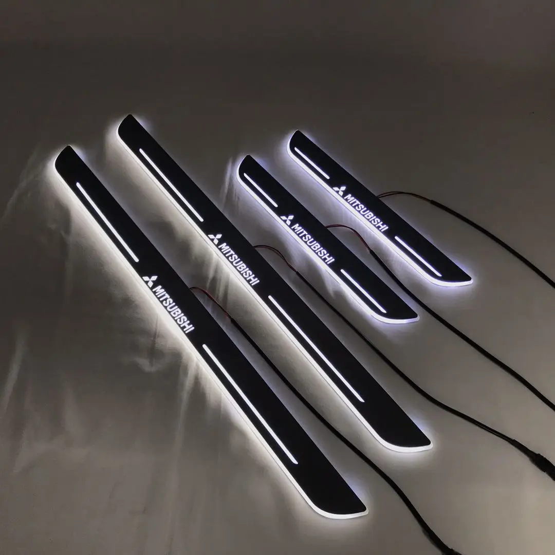 

Led moving door scuff for Mitsubishi special use ynamic door sill plate welcome lamp lining overlay Flow/fixed light