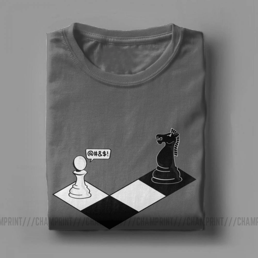 Chess Men's T Shirts King Queen 60s Board Game Horse Fan