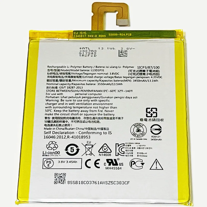 3 8 V 3550mAh L13D1P31 для Lenovo Tab 2 A7-20 аккумулятор | Мобильные телефоны и аксессуары