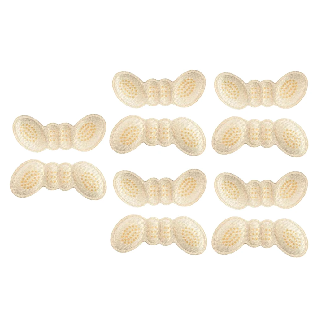 

5Pairs Women's Anti-Slip Heel Grips Butterfly Shape Shoe Insoles Cushions