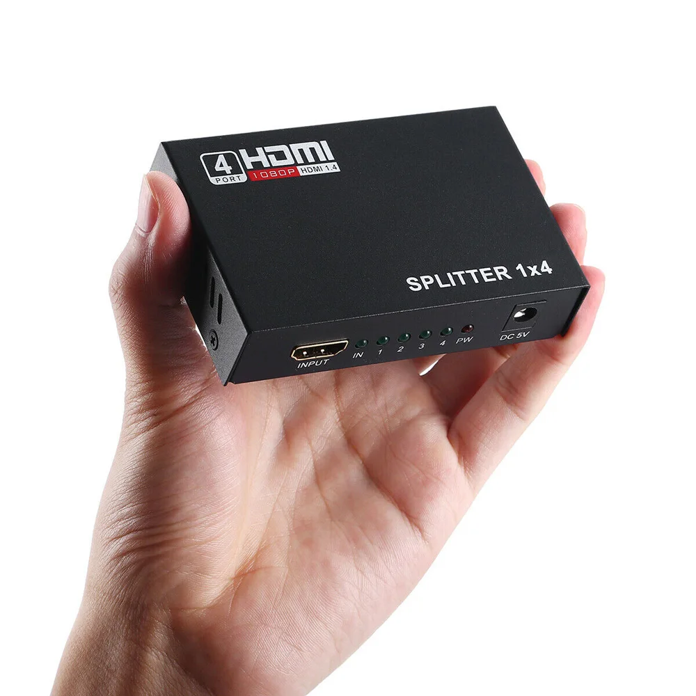 Full HD HDMI Сплиттер 4 порта концентратор ретранслятор усилитель V1.4 1080p 1 в 4 из разработан износостойкость