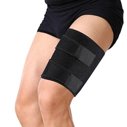 Thigh Brace Support For Hamstring Quad Groin Pain Relief, Adjustable Compression Sleeve Wrap Pulled Strain Tendonitis Recovery