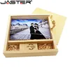 JASTER maple Photo Album Wood usb+Box Memory stick Pendrive 8GB 16GB 32GB 64GB Photography gift free LOGO (170*170*35 mm) ► Photo 3/6