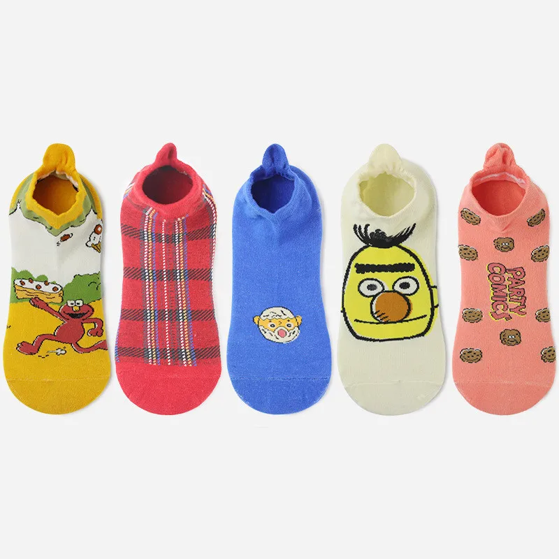 

Spring and Summer Shallow Mouth Socks Fun Socks New Cartoon Animal Socks Cotton Socks Comfortable and Pink Socks Fun