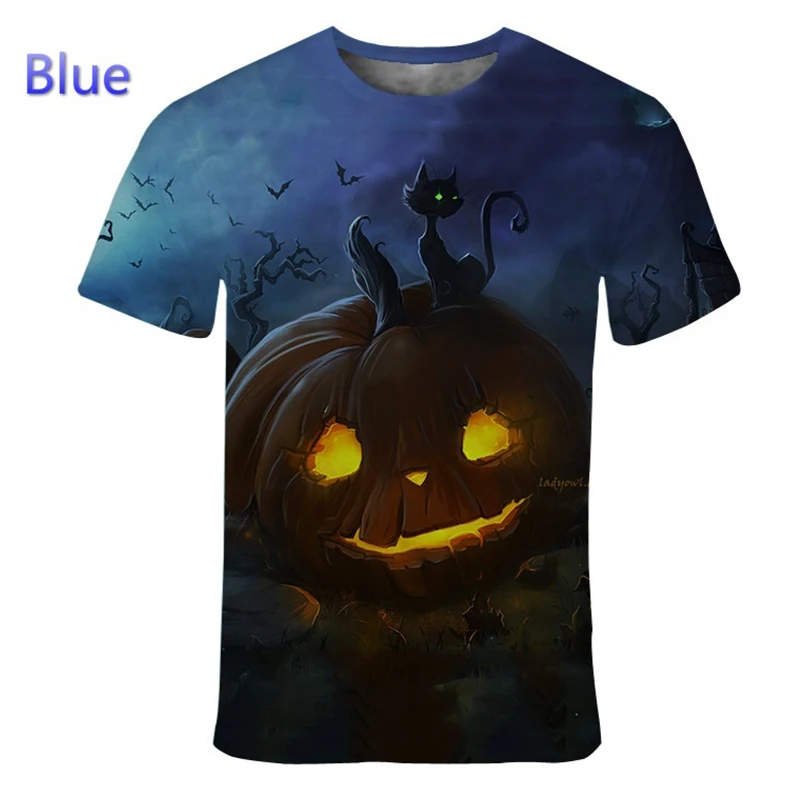 

Fashion Men's Halloween Pumpkin Head T-Shirt 3D Print T-Shirt Casual Short Sleeve