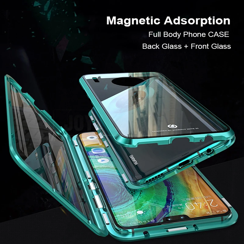 360 полная защита Магнитный чехол для huawei Mate 30 Pro 20 противоударный металлический