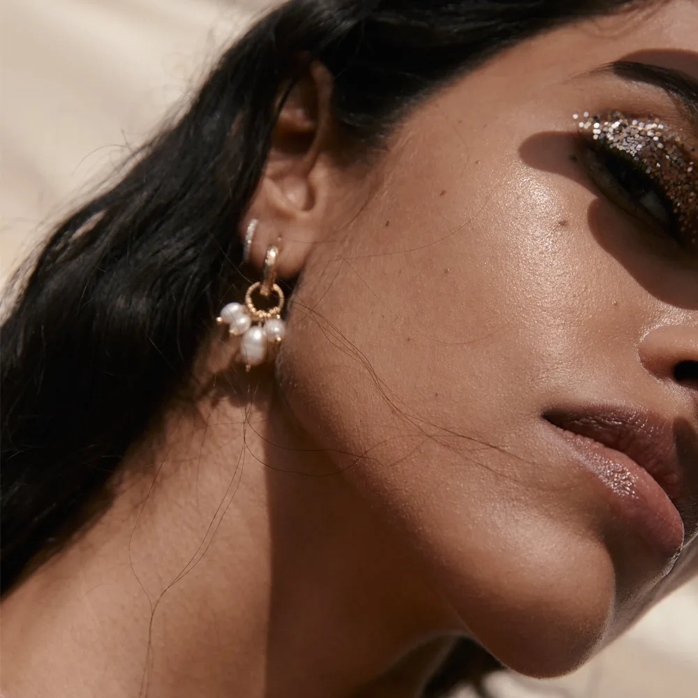 ZA Shell жемчужные кольца с подвеской серьги Boho геометрический золотистый металл висячие серьги Свадебные украшения для вечеринок Лето