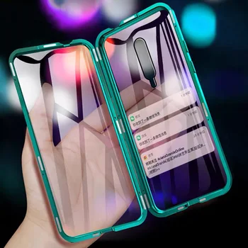 

JONSNOW Metal Magnet Phone Case for Oneplus 7 Pro 1+8 Full Protection Magnetic Adsorption Glass Cover Oneplus 8 Pro 1+7T Cases