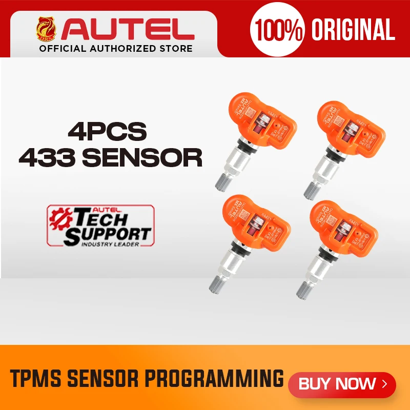 4 шт./лот Autel MX Сенсор 433 мГц программируемый Универсальный TPMS Поддержка