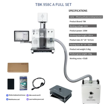 

New Arrival TBK-958C Laser Engraving Marking Machine for Mobile Phone Back Glass Separating Frame Remover Machine
