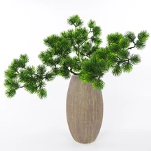 40 см 1 шт. искусственная ветвь большой красоты сосны моделирование пластик зеленая искусственная сосна игла шкаф балкон украшения сада M18