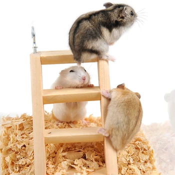 

New Arrivals Hamster Guinea Stairs Wood Mouse Hamster Ladder Pig Toy Ferrets Toy Small Pet Stair Toy